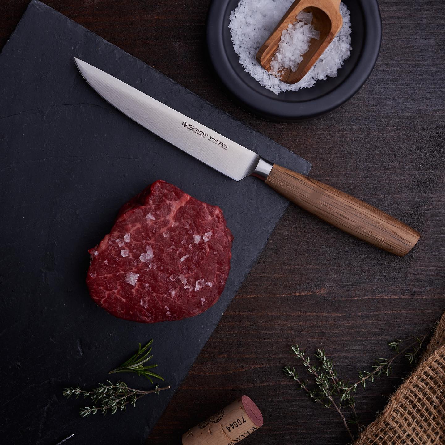 FELIX Size S Olive 4 Pc Steak Knife Set