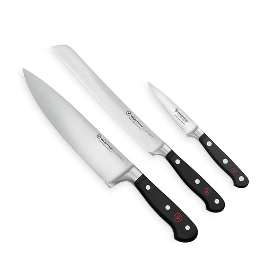 Wusthof Classic Series Chef Bread Paring Knife 3 Pc Set