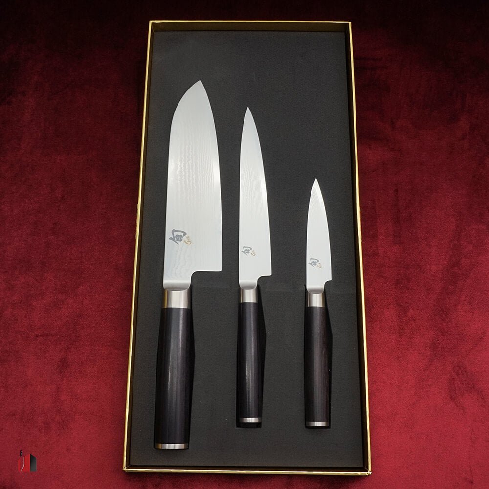 Shun Kai Classic 3 Piece Santoku Knife Set