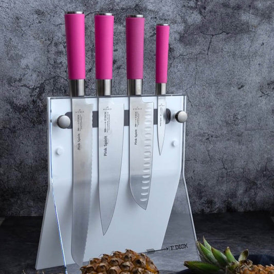 F DICK Pink Spirit Knife Block 4 Pc Set